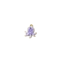 Charming purple enamel octopus pendant with gold-plated edges for jewelry making - Purple Octopus