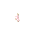Close-up of pink enamel coral pendant with gold metal ring for DIY jewelry making - Pink Large Coral Style