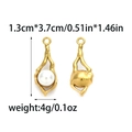 18K vergulde 304 roestvrijstalen onregelmatige lava hanger met parel en ster bedeltje - Lava Parelhanger (TZ-TP1297-02)