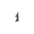 Detailed view of a gold-plated crab pendant with black enamel inlay for jewelry making - Black Small Coral Style