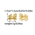 Pendentifs crabe en acier inoxydable 304 plaqué or pour bijoux et colliers DIY - Forme de Crabe (TZ-TP1453-02)