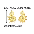 Pendentifs coquillages spirale en acier inoxydable 304 doré pour bijoux DIY - Pendentif Soleil Radiant Or (TZ-TP1369-02)