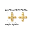 Detailed view of polished 18K gold cross pendants with dimensions and weight info - Cross Style (TZ-TP1479-02)