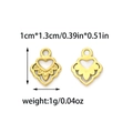 Pendentif coeur creux en acier inoxydable doré pour la fabrication de bijoux DIY - Style Cœur Ajouré (TZ-TP1246-02)