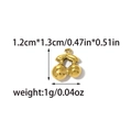 Gold cherry charm pendant in stainless steel with dimensions and weight markers - Simple Round Bead Style (TP1818-02)