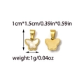 Detailansicht der 1 cm x 1,5 cm Schmetterlingsanhänger mit Perlmutt und Abmessungen - Künstliche Perle Eingelegt Schmetterling Stil (TZ-TP1654-02)