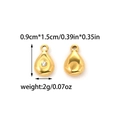Polierte goldene Tropfenanhänger mit Strass für DIY-Schmuckherstellung Zubehör - Gold Strass Wassertropfen Stil (TZ-TP1540-02)