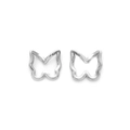 Polierte silberne hohle Schmetterlingsanhänger für DIY-Schmuck Halsketten und Armbänder - Silber Schmetterling Skelett Stil (TZ-TP1386-01)