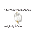 Detail of clear ribbed glass pendant with 18K gold-plated loop and bead base - Transparent Ribbed Bead (TZ-TP2002-02)