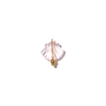 Colgante de concha rosa con pin de metal dorado para creación de joyas DIY y collares - Rosa