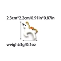 Unicorn enamel charm for DIY jewelry with gold metal edges and white finish - Unicorn Style (TZ-TP1735-02)