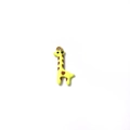 Detailed view of yellow enamel giraffe pendant with golden loop for jewelry making DIY - Yellow Giraffe Style (TZ-TP1737-02-yellow)