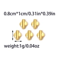Set di 5 ciondoli dorati in acciaio inossidabile per gioielli fai da te da 0,8x1cm - Accessorio Cilindro Oro (TZ-TP0870-02)