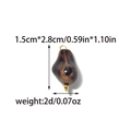 Onregelmatige barnsteenhars hanger met gouden lus voor DIY sieraden en tassen - Donkerbruine Onregelmatige Hanger (TZ-HP0065)