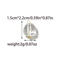 Détail d'un pendentif en cristal facetté avec bélière dorée, taille 1,5cm x 2,2cm - Pendentif Facetté Transparent (TZ-TP2027-02-S)