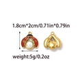 Golden ladybug pendant with red enamel and white pearl inlay for DIY jewelry crafts - Enamel Pearl Ladybug Pendant (TZ-TP1671-02)