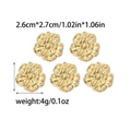 Goldene Edelstahl-Blumenanhänger für DIY-Halsketten mit mehrlagiger Blütenblattstruktur - Mehrlagige 3D Blumenform (TZ-TP0784-02) / Gold