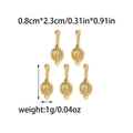 Set de 5 colgantes de raqueta de tenis dorada de acero para bisutería DIY - Forma de Raqueta de Tenis (TZ-TP0876-02)
