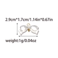 Zoete parelmoer hars strik hanger met gouden kraal voor het maken van DIY sieraden - Strik Stijl (TP1946-02)