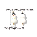 Handmade ceramic snowman pendant with colorful dots and gold metal ring for DIY jewelry - Snowman Shape Style (TZ-TP2045-02)