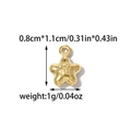 Ciondolo a stella in acciaio dorato con carattere Fu per creazione gioielli DIY - Forma di Stella Fu (TZ-TP1871-02)