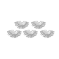 5-piece set of silver stainless steel fan-shaped charm pendants for DIY jewelry making - Fan Shape (TZ-TP0742-01)
