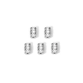 Five pieces of cylindrical 304 stainless steel spacer beads with engraved geometric patterns - Silver Cylindrical Engraving (TZ-TP0882-01)