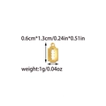 304 stainless steel gold rectangular hollow wave pendant 0.6x1.3cm jewelry making charm - Gold Wavy Cutout Pendant (TZ-TP1667-02)