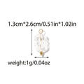 Faceted crystal water drop pendant with gold accents and size dimensions 1.3x2.6cm - Transparent Wavy Edge Faceted Pendant (TZ-TP1981-02)