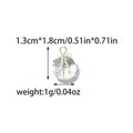 Faceted transparent crystal pendant with gold metal ring 1.3cm x 1.8cm for DIY jewelry - Transparent Faceted Polyhedron Pendant (TZ-TP2028-02)
