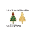 Green Christmas tree alloy charm with red star for DIY jewelry making accessories - Christmas Tree Style (TZ-TP2083-02)