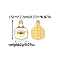 Christmas DIY enamel pendant with smiling Santa face and textured gold metal back - Cartoon Smiling Santa (TZ-TP2084-02)