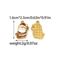 Front and back view of red Santa Claus pendant for DIY Christmas jewelry making - Classic Santa Claus (TZ-TP2085-02)