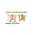 Pink and blue butterfly enamel pendant in stainless steel for DIY jewelry making - Gradient Butterfly Style (TZ-TP1700-02)