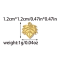 Minimalist golden maple leaf pendant made of stainless steel with dimensions 1.2x1.2cm - Maple Leaf Style (TP1822-02) / 1.2x1.2cm