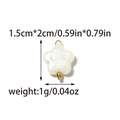 Stervormige parelwitte hanger met gouden accenten voor doe-het-zelf sieraden - Ster Stijl (TP1954-02)
