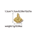 Gold Cologne Paris perfume bottle pendant in stainless steel for DIY jewelry - Gold Perfume Bottle Shaped Pendant (TZ-TP1785-02)