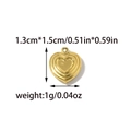Gold stainless steel nested heart charm for DIY jewelry with size 1.3cm x 1.5cm - Gold Hollow Layered Heart Style (TZ-TP1810-02)