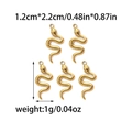 Set mit fünf goldenen Edelstahl-Schlangenanhängern für die DIY-Schmuckherstellung - S-förmige Schlangenform (TZ-TP0752-02) / Gold