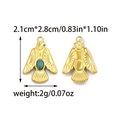Golden eagle turquoise pendant charms in stainless steel for DIY jewelry making - Thunderbird Bird Shape Style / Gold (TP2104-02)