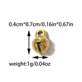 Detailed size chart of a 0.4cm by 0.7cm golden mini bell pendant for DIY jewelry making - Small Bell Shape (TZ-TP1828-02-small)