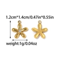 Matte gold flower pendant charms with crystals for DIY jewelry making accessories - Gold Rhinestone Flower Style (TZ-TP1896-02)