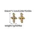 DIY stainless steel cross charms with rhinestones and engraved heart for jewelry making - Cross Shape (TZ-TP1877-02)