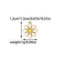 Detailed view of white daisy flower pendant with 1.2cm x 1.3cm size measurements - Daisy Style (TZ-TP0102-02)