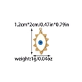 Golden Evil Eye charm pendant in stainless steel with 1.2x2cm dimensions for DIY jewelry - Evil Eye Shape (TZ-TP0176-02)