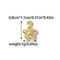 Golden stainless steel five-pointed star pendant with Fu character and size parameters - Gold Star With Blessing Character (TZ-TP1871-02)