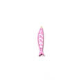 Ciondolo a forma di pesce in smalto rosa con strisce bianche e anello d'oro per fai da te - Stile Pesce Rosa (TZ-TP2097-02-pink)
