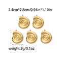 Golden nautilus shell pendants set in polished stainless steel for DIY jewelry making - Golden Nautilus Style (TZ-TP0732-02)