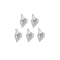 Set of 5 silver conch shell charms in stainless steel for DIY jewelry and necklaces - Silver Conch Shape (TZ-TP0873-01)