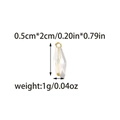 Detailed view of a 2cm transparent prism pendant with gold caps and size specifications - Clear Prismatic Pendant (TZ-TP2010-02-S)
